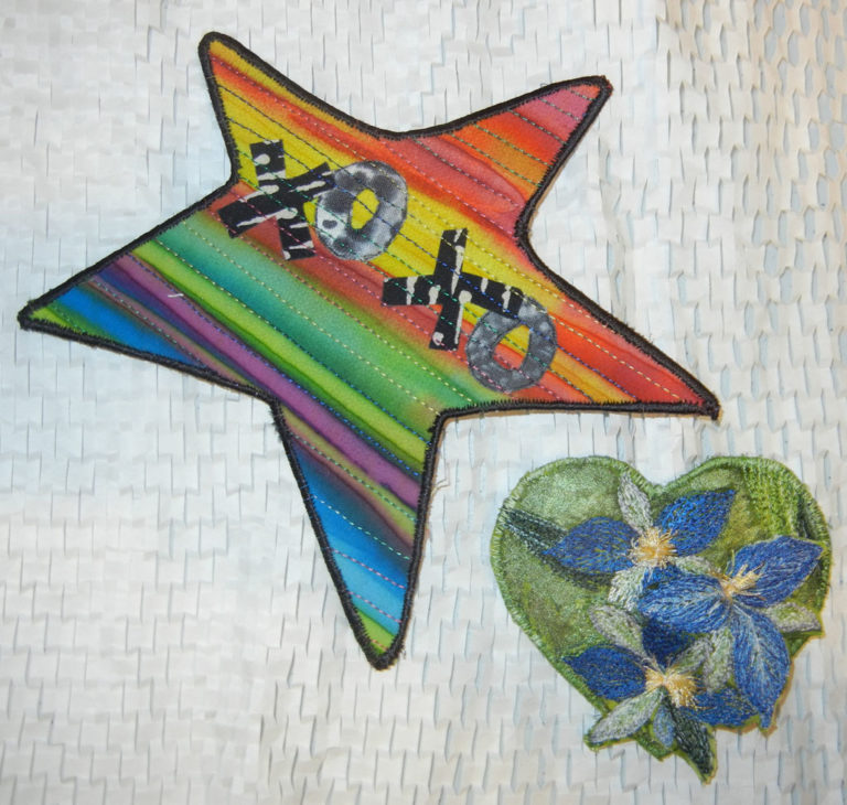 Fabric cookies on Ellen Lindner's blog: AdventureQuilter.com/blog