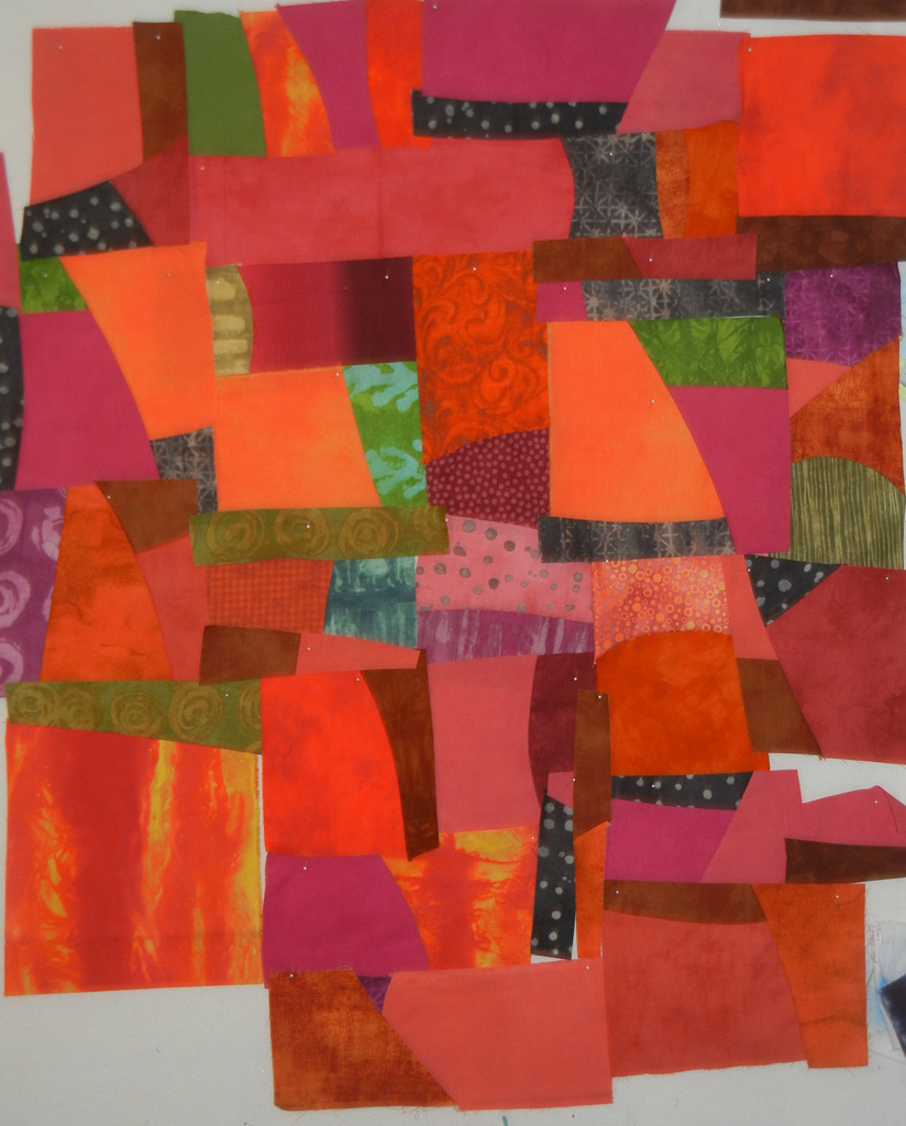 Starting an Improv Quilt. Ellen Lindner, AdventureQuilter.com/blog