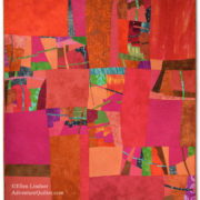 Is it Hot in Here, or is It Just Me? An improvisational art quilt by Ellen Lindner. AdventureQuilter.com