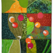 Bush Berries, an art quilt by Ellen Lindner. AdventureQuilter.com