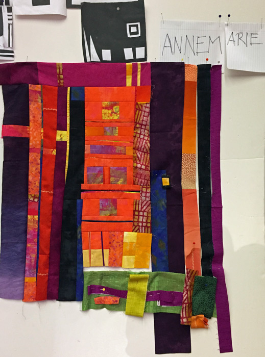 QBL Classmates at Work. Ellen Lindner, AdventureQuilter.com/blog