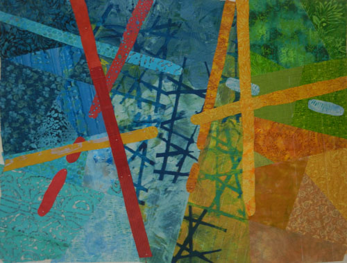 Three Steps Forward. Ellen Lindner, AdventureQuilter.com/blog