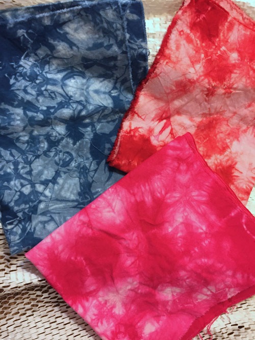 Colorful Dyed Fabrics. Ellen Lindner, AdventureQuilter.com/blog