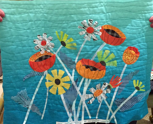 "Floral Improv" Class in The Villages. Ellen Lindner, AdventureQuilter.com/blog