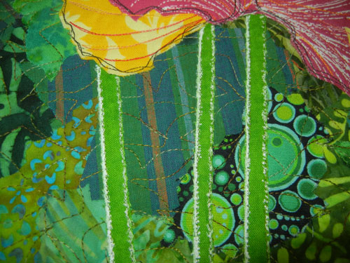 Poppy Stems. Ellen Lindner, AdventureQuilter.com/blog