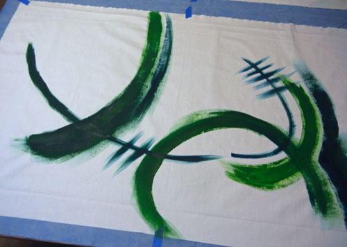 Challenging Fabric Painting. Ellen Lindner, AdventureQuilter.com/blog