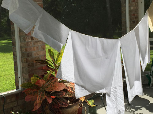 Preparing to Dye.  Fabric, that is.