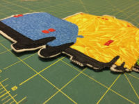 Traffic Jam, art quilt details in-progress. Ellen Lindner, AdventureQuilter.com/blog