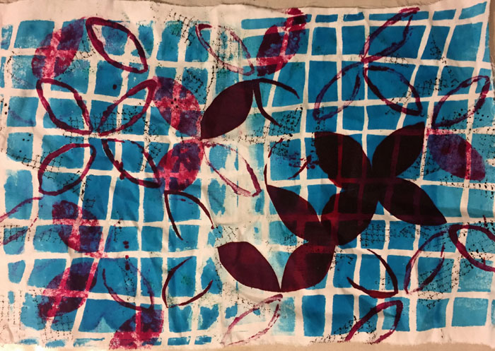 Overdying fabrics. Ellen Lindner, AdventureQuilter.com/blog