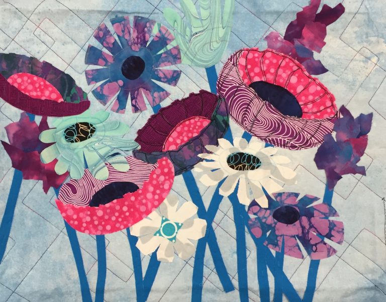 Floral Improv in Peachtree City, GA. Ellen Lindner, AdventureQuilter.com/blog