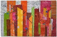 Autumn Skyline, an art quilt by Ellen Lindner. AdventureQuilter.com