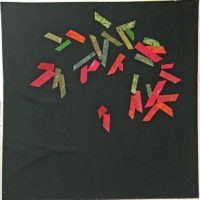 Christmas Cactus Abstraction. Ellen Lindner, AdventureQuilter.com