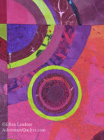 Beet Salad - detail, an art quilt by Ellen Lindner. AdventureQuilter.com