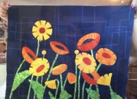 Floral Improv with the Tidewater Quilters. Teacher Ellen Lindner, AdventureQuilter.com/blog