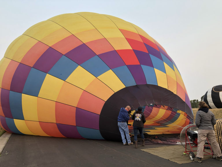 Ballooning in Idaho. Ellen Lindner, AdventureQuilter.com/blog