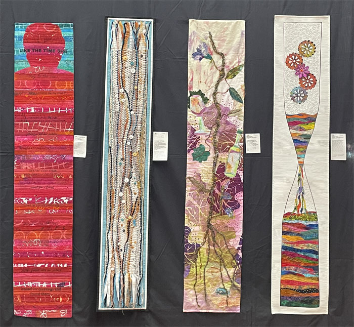 Dirty Dozen Fiber Artists: Live and On Stage - Measure of a Woman, Ellen Lindner, AdventureQuilter.com/blog