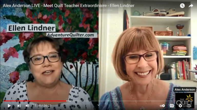 Ellen Lindner and Alex Anderson interview. AdventureQuilter.com