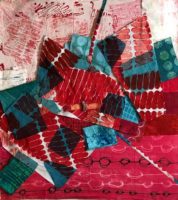 Ta.ckling That Red Fabric. Ellen Lindner, AdventureQuilter.com/blog