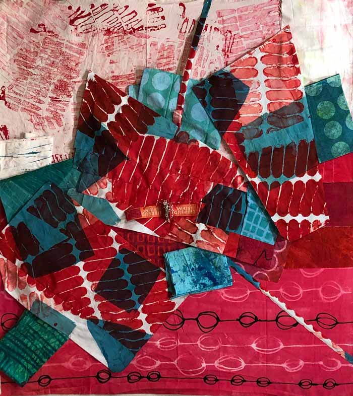 Ta.ckling That Red Fabric. Ellen Lindner, AdventureQuilter.com/blog