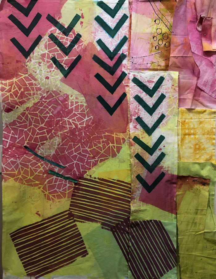 Dyed Whole Cloth. Ellen Lindner, AdventureQuilter.com/blog