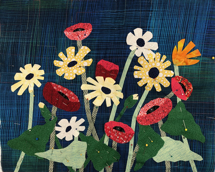 Floral Improv class with Ellen Lindner. AdventureQuilter.com/blog