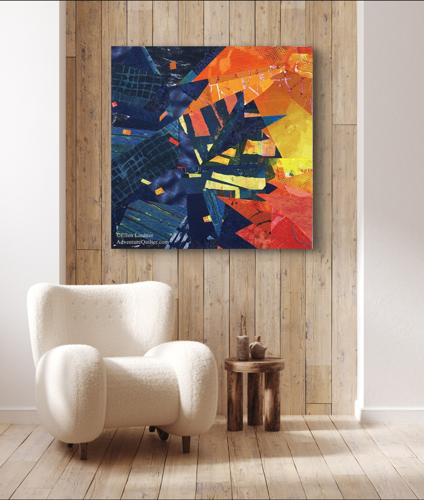 Heat Wave, an art quilt by Ellen Lindner, AdventureQuilter.com