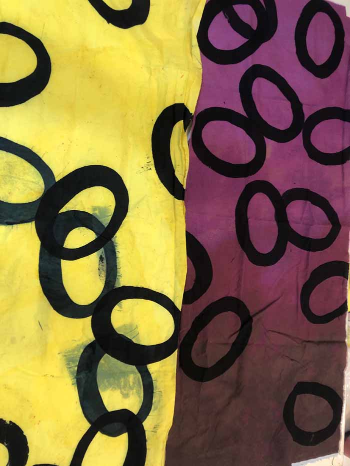 Dying Again. Ellen Lindner's fun dying fabric. AdventureQuilter.com/blog