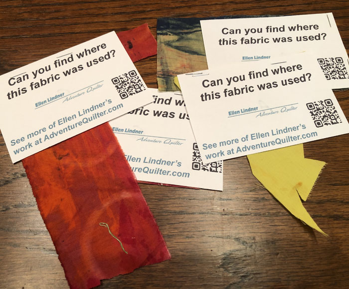 Prepping for a Solo Show: Bedford, VA. Ellen Lindner, AdventureQuilter.com/blog