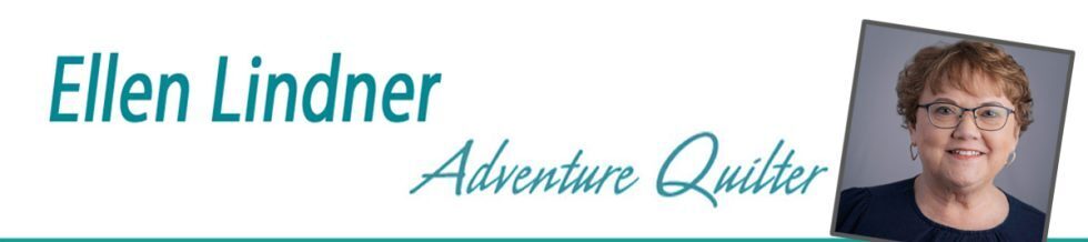 Ellen Lindner, AdventureQuilter.com header