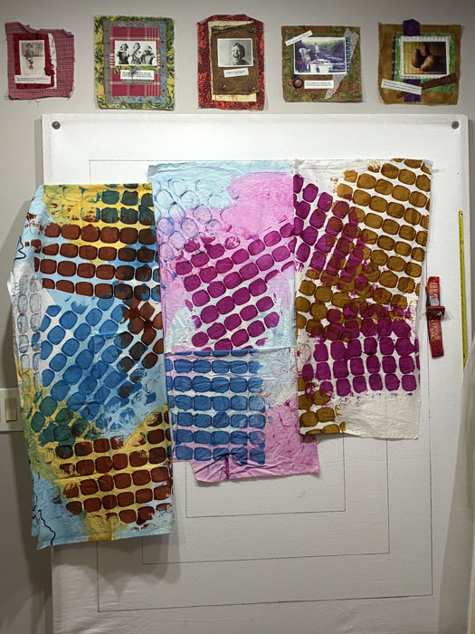 Dyeing with a New "Stencil." Ellen Lindner, AdventureQuilter.com/blog