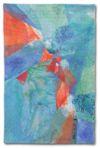 Out of the Blue Out of the Blue, an art quilt by Ellen Lindner. AdventureQuilter.com