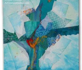 Cruciform #1, a fabric collage by Ellen Lindner