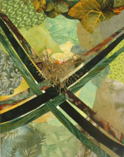 Made in "Sticky Fingers" class taught by Ellen Lindner. AdventureQuilter.com