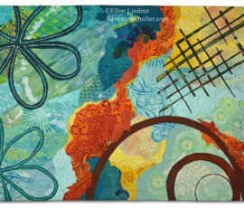 Brainstorm, an art quilt by Ellen Lindner. AdventureQuilter.com