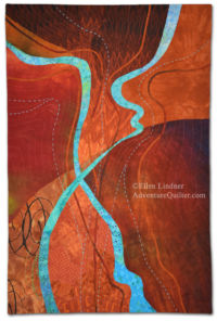 Deliberation Deliberation, an art quilt by Ellen Lindner. AdventureQuilter.com