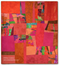 Is it Hot in Here, or is It Just Me? Is it Hot in Here, or is It Just Me? An improvisational art quilt by Ellen Lindner. AdventureQuilter.com