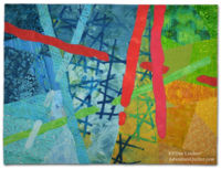 Initial Response Initial Response, an art quilt by Ellen Lindner. AdventureQuilter.com