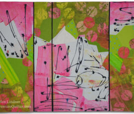 Jubilation, an art quilt by Ellen Lindner. AdventureQuilter.com
