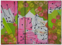 Jubilation Jubilation, an art quilt by Ellen Lindner. AdventureQuilter.com