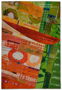 Cantilever, an art quilt by Ellen Lindner. AdventureQuilter.com