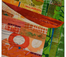 Cantilever, an art quilt by Ellen Lindner. AdventureQuilter.com