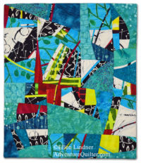 Regatta, an art quilt by Ellen Lindner. AdventureQuilter.com