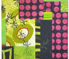 I'll Bring the Kiwi, an art quilt by Ellen Lindner. AdventureQuilter.com/blog