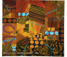 An Honest Endeavor, an art quilt by Ellen Lindner. AdventureQuilter.com