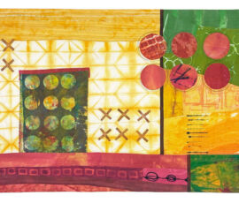 Farmers Market, an art quilt by Ellen Lindner, AdventureQuilter.com