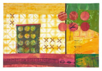 Farmers Market Farmers Market, an art quilt by Ellen Lindner, AdventureQuilter.com